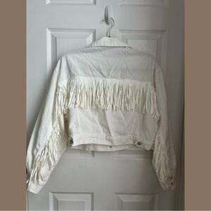 Denim Fringed Jacket